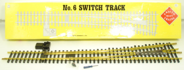 Aristo-Craft 30340 G Scale # 6 Brass Left Hand Manual Switch Turnout