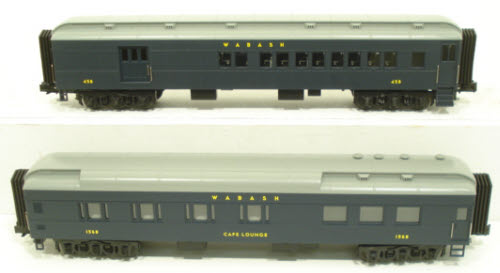 MTH 30-69077 O Wabash 60’ Madison Combo/Diner Passenger Set (Set of 2)