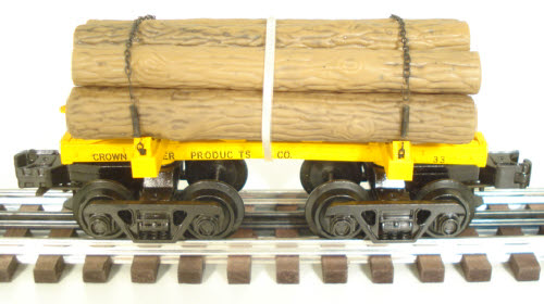 Atlas 1004001 3-Rail Crown Paper Skeleton Log Car #33