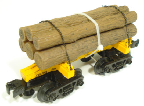 Atlas 1004001 3-Rail Crown Paper Skeleton Log Car #33