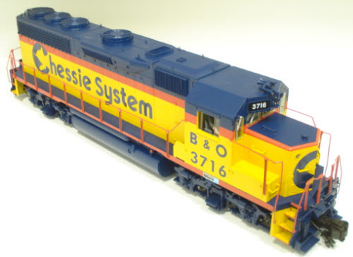 Aristo-Craft 23504 G Scale B&O Chessie GP-40 Diesel Locomotive