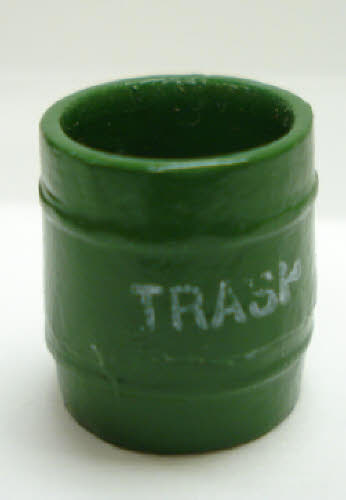Kramer A13 O Scale Cast Metal Trash Green Barrel