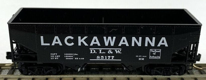 Micro-Trains 05500360 N DL&W 33'' Offset Side Twin Bay Hopper Freight Car #85177