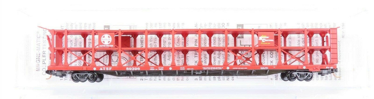 Micro-Trains 11200051 N ATSF 89' Tri-Level Open Autorack Freight Car #89396
