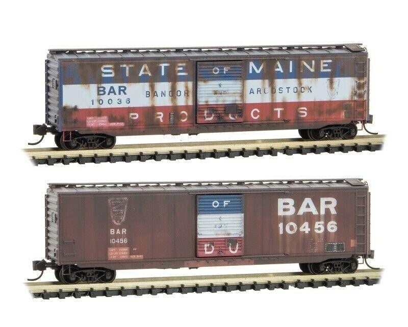 Micro-Trains 99305730 N BAR 50' Standard Single Door Boxcar (Set of 2)