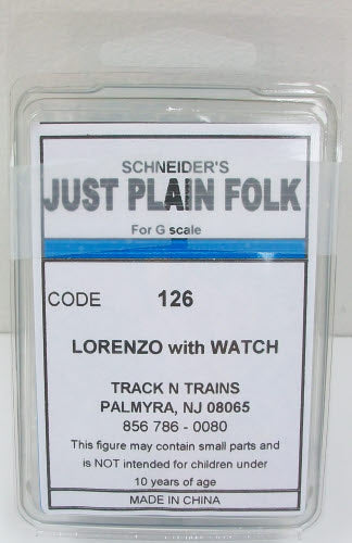 Just Plain Folk 126 G Scale Lorenzo w/Watch FIgure