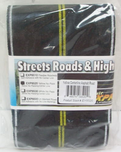 Scenic Express EXP8520 2-Lane Yellow No Passing Line Asphalt Roadway