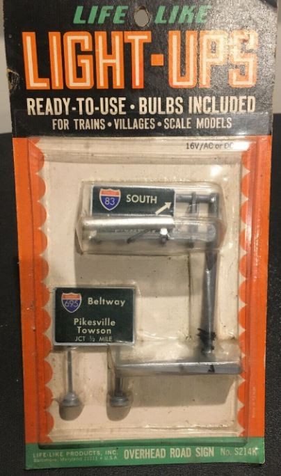 Life Like 01214 HO Scale Overhead Road Sign 16 V / AC or DC (Pack of 2)