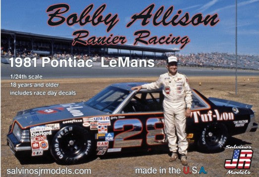 Salvinos JR Models RRLM1981D 1:24 1981 Pontiac LeMans Race Car Plastic Model Kit