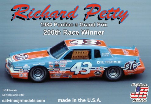 Salvinos JR Models RPGP1984D 1:24 1984 Pontiac Grand Prix Race Car Plastic Kit