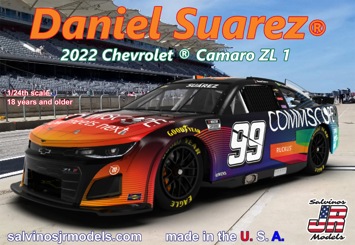 Salvinos JR Models THC2022DSP 1:24 CommScope 2022 Chevy Camaro ZL1 Car Model Kit