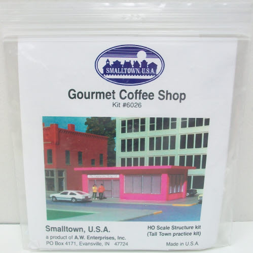 Smalltown USA 6026 HO Scale Gourmet Coffee Shop Kit