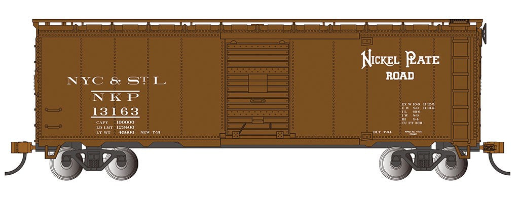 Bachmann 15012 HO Nickel Plate Road Steam Era 40' Box Car #13163