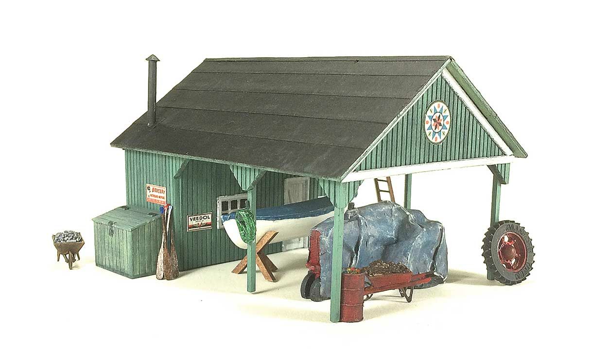 American Model Builders 731 HO Storage Shed and Shelter Laser-Cut Wood Kit