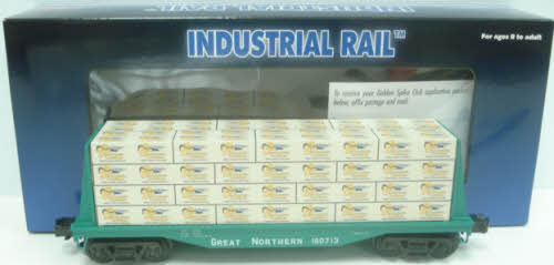 Atlas 1004102 3-Rail GN Flatcar w/Lumber Load #160713