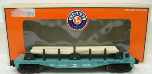 Lionel 6-19486 O Gauge New York Central Flatcar w/Stakes