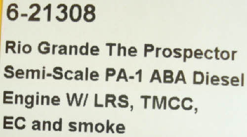 Lionel 6-21308 O Gauge Rio Grande "Prospector" PA-1 ABA Diesel Engine Set