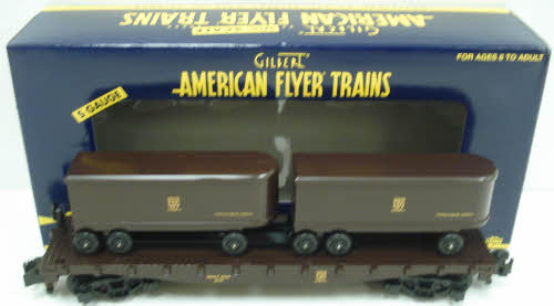 American Flyer 6-48542 S Gauge UPS Flatcar & Piggyback Trailer