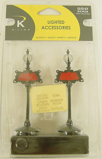 K-Line K010510 O Lionel Street Lamps W/Decals Lighted Accessories (Set of 2)