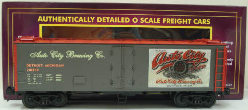 MTH 20-94195 O Gauge Auto City Beer 40' Steel-Sided Reefer Car #201899