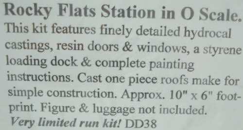 Downtown Deco DD38 O Scale Rocky Flats Station Kit
