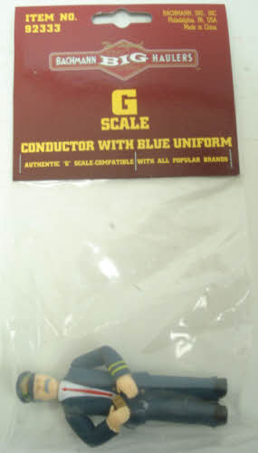 Bachmann 92333 G Scale Conductor w/ Blue Uniform Figure