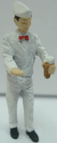 Arttista 1428 O Scale Ice Cream Vendor Pewter Handpainted Figure