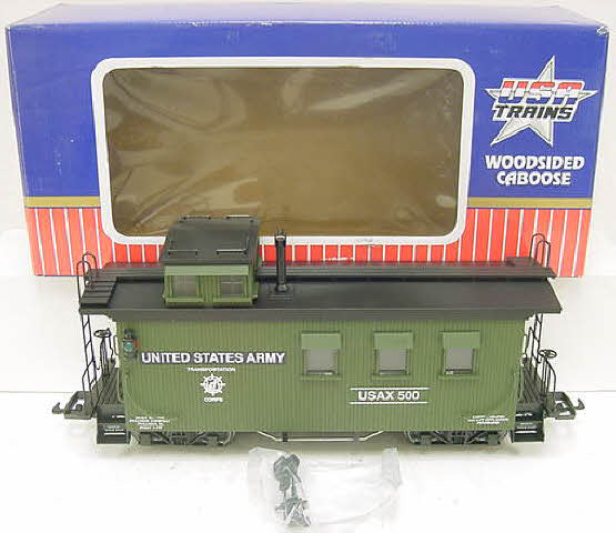 USA Trains R12024 G U.S. Army Illuminated Caboose #500 (Metal Wheels)