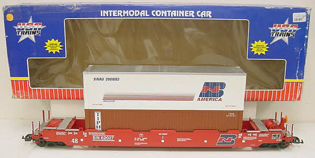 USA Trains R17107 G BN Gunderson Husky Stack with Containers #2 (Set of 3)