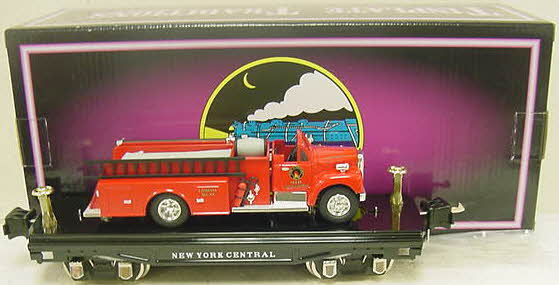 MTH 10-8028 NYC 2811 O-Gauge Flatcar w/Fire Truck