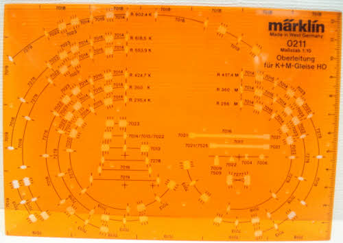 Marklin 0211 HO Scale Overhead Line Planning Stencil
