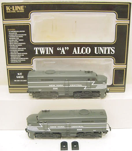 K-Line K21141 O Gauge NYC Twin Powered AA Diesel Locomotive Set