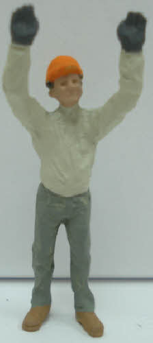 Arttista 1381 O Worker W/Hands Up Pewter Figure