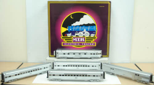 MTH 20-65104 O PRR 70' Streamlined Ribbed Sided Passenger Car Set (Set of 5)