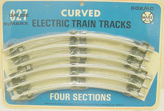 Marx 602-4C O27 Set of 4 Curved Track Sections