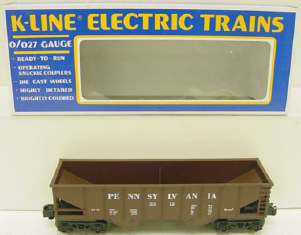 K-Line K5312 O Gauge Pennsylvania 2-Bay Hopper Car