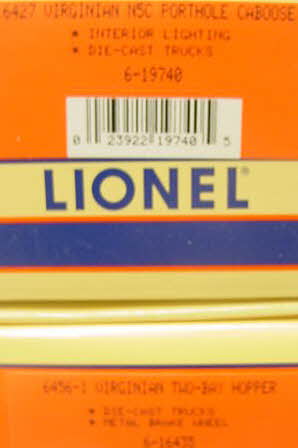 Lionel 6-11934 Virginian Rectifier O Gauge Diesel Freight Train Set