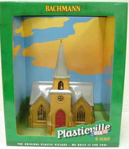 Bachmann 45308 O Plasticville Country Church Built-Up Buildings
