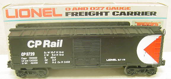 Lionel 6-9729 O Gauge CP Rail Boxcar