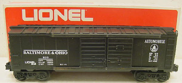 Lionel 6-9210 O Gauge Baltimore & Ohio Automobile Boxcar