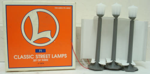 Lionel 6-12874 O Gauge Lighted Street Lamps (Set of 3)