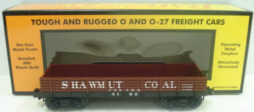 MTH 30-72017 O Gauge Pittsburgh, Shawmut and Northern Gondola #4142