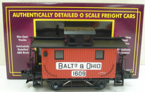 MTH 20-91208 O Gauge Baltimore & Ohio Lighted Bobber Caboose