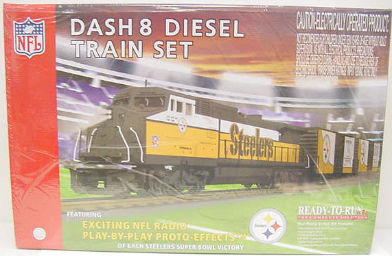 MTH 30-4171-1 Pittsburgh Steelers Super Bowl Dash-8 O Gauge Diesel Train Set