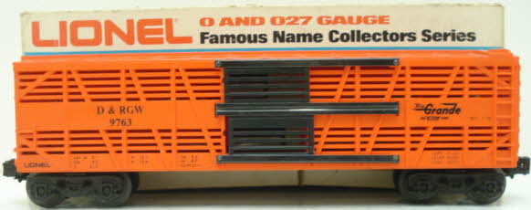 Lionel 6-9763 O Gauge Rio Grande Cattle Car #9763