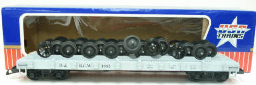 USA Trains 1882 G Denver & Rio Grande Western Flat Car with Wheels
