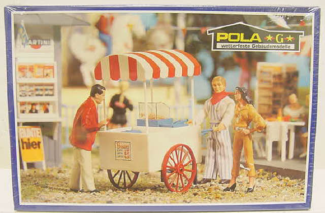 Pola 1874 G Scale Popcorn Vendor Cart Van Building Kit
