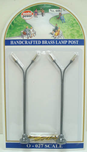 Model Power 6082 O & 027 Scale Dual Modern Highway Handcrafted Lamps (Pack of 2)
