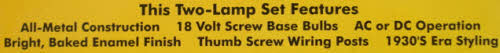 MTH 30-1028 O #57 Yellow Broadway Lamp Set (Pack of 2)