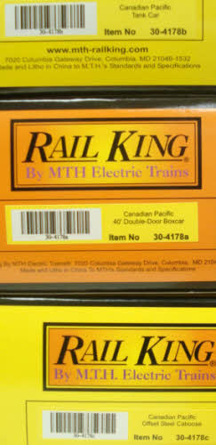 MTH 30-4178-1 Canadian Pacific RailKing RS-3 O Gauge Diesel Train Set w/PS2